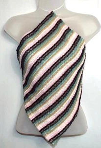 LILYLULU 🌼 GREEN BROWN & PINK STRIPED CAMISOLE HALTER NECK TOP🌼 SIZE 12 #DSD* - Picture 1 of 2
