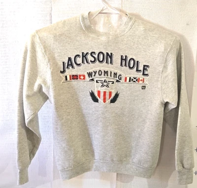 Sudadera De Colección Jackson Hole Wyoming Para Hombre L Cuello Redondo Pullover Esquí Retro EE. UU. Foto 1 de 4