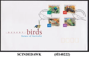 AUSTRALIA - 2001 DESERT BIRDS - 4V - FDC - Picture 1 of 1