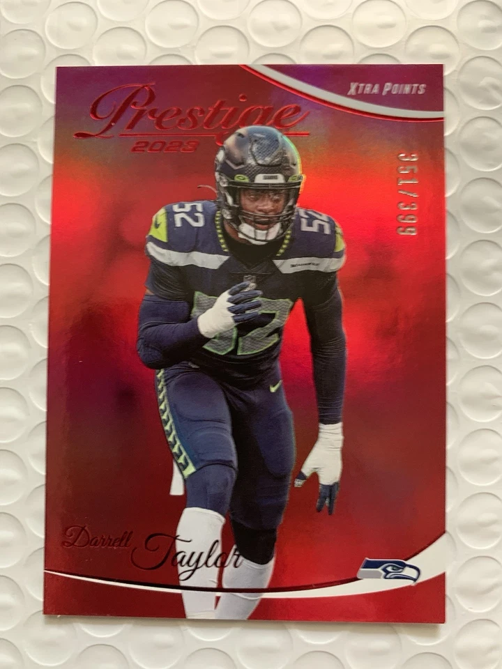 2023 PANINI PRESTIGE DARRELL TAYLOR RED /399 SEAHAWKS - Image 1 of 2