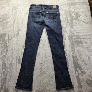 American Eagle Jeans Womens Size 4 Long Dark Wash Kick Boot Super Stretch - Picture 1 of 11