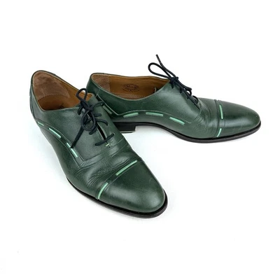 (OBO) Zapatos para Hombre John Fluevog Verde The Gateways Puntera Oxford Encaje Talla M 11.5 Foto 1 de 4