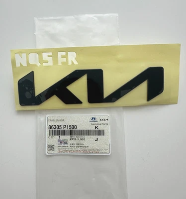 Emblema KIA delantero negro mate genuino OEM 86305-P1500 para Kia Sportage 2023-2026 Foto 1 de 2