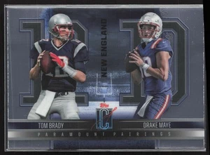 Emparejamientos 2024 Topps Signature Class #PP-7 Drake Maye/Tom Brady Paramount - Imagen 1 de 2