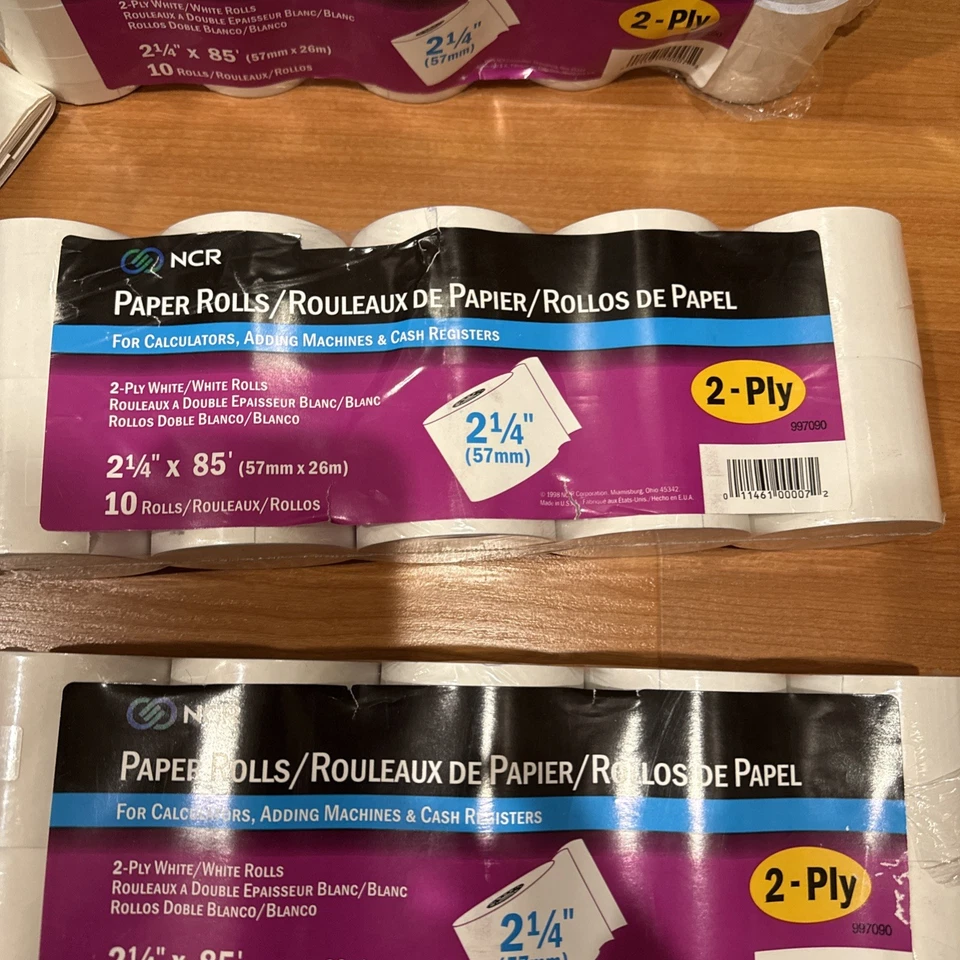 24 NCR Paper Rolls for Adding Machines & Cash Registers 2 1/4 X 130