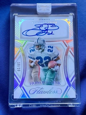 Emmitt Smith #/20 On-Card Auto 2024 Tinta Honrada Impecável ⭐️Cowboys⭐️ Envelopada - Imagem 1 de 4