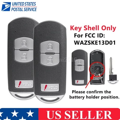 2 para MAZDA CX-5 CX-3 CX-9 SPEED 3 controle remoto chaveiro capa WAZSKE13D01 - Imagem 1 de 4