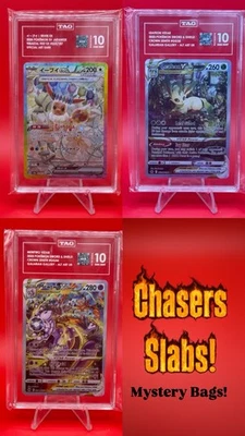 Pokemon Mystery Bag-1 PSA/TAG/ Slab 10/9/8 +4 Sealed Booster Packs-Limited to 36 - Image 1 of 4