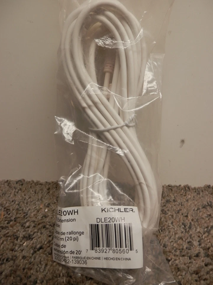 Kichler Directo al Techo 20 ft Blanco Cable de Extensión Universal Luces Empotradas Foto 1 de 1