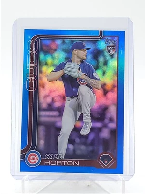 CADE HORTON 2025 TOPPS UPDATE SERIES ROOKIE BLUE FOIL CUBS RC /150 Q3967 - Image 1 of 2