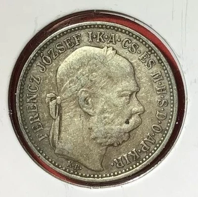 Hungría 1894 ¡Corona de plata! ¡Muy bien! Antigua moneda húngara! Foto 1 de 3