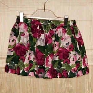 Gymboree Girls Green Purple Elastic Waist Corduroy Skirt 8 - Picture 1 of 5