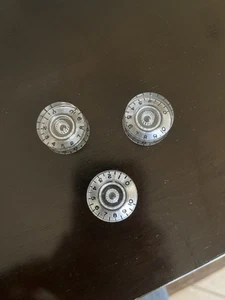 Vintage 1985 Gibson Flying V Speed Knobs (Set of 3) – Original Clear Plastic - Picture 1 of 2