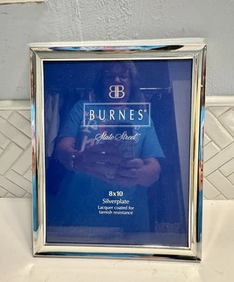 Burnes of Boston State Street 8x10” marco de placa plateada NUEVO caja abierta anti deslustre Foto 1 de 4