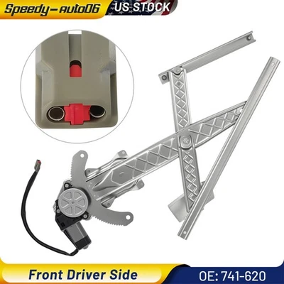 Regulador de ventana eléctrica del lado del conductor delantero izquierdo con motor para camioneta Ford F150 F250 Foto 1 de 4