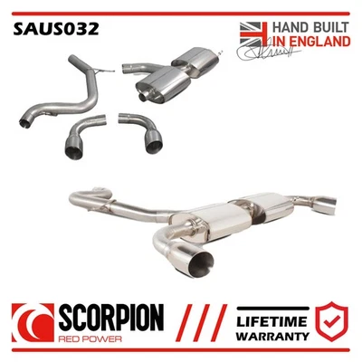 SAUS032 Scorpion Exhaust fits Audi TT MK2 2.0 TFSi 2WD 06-14 Cat Back System - Image 1 of 4