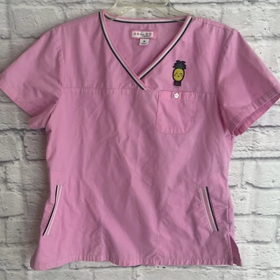 Koi Women’s Nursing Ashley  Scrub top With Embroidered Pineapple Size M - Image 1 of 4