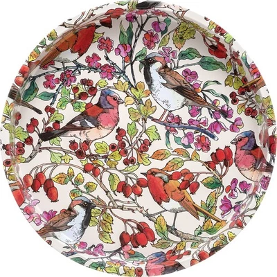 Emma Bridgewater Birds in The Hedgerow Deepwell Round Serving Tray 31cm - Image 1 of 4