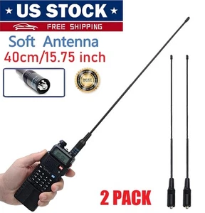 2Pcs For Baofeng UV5R UV-82 144/430MHz Dual Band Antenna NA771 SMA Female 10W - Picture 1 of 14