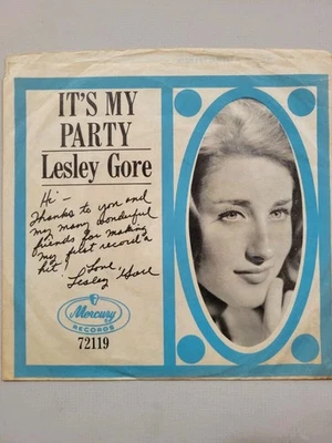 Lesley Gore - It's My Party / Danny - Mercury 72119X Canada Press Foto 1 de 4