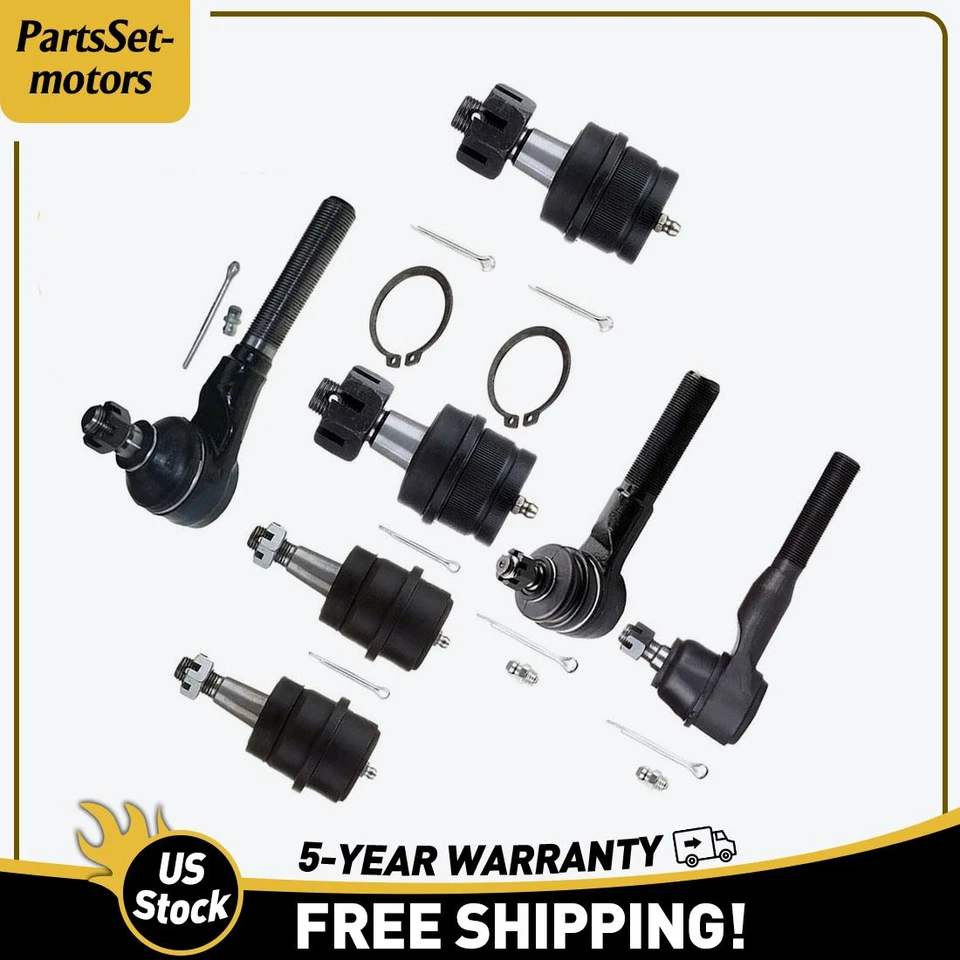 Kit de rótula de varilla de amarre delantera de 7 piezas para Jeep Wrangler TJ 1991-2003 2004 2005 2006 Foto 1 de 1
