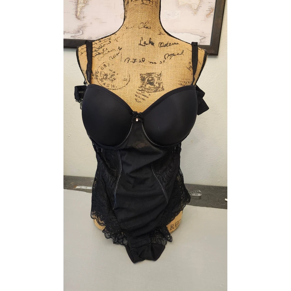 Sexy Body Le Mystere para Mujer Talla 36E Floral Encaje Con Aros Prendas moldeadoras Negro Foto 1 de 4