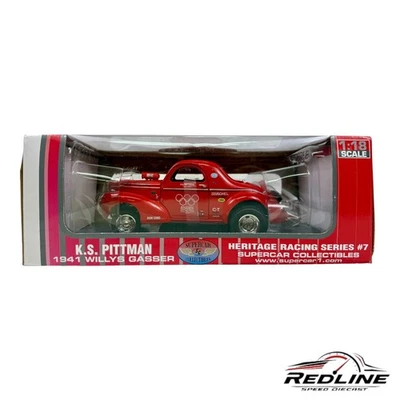 🇺🇸🇺🇸Supercar Collectibles K S Pittman 1941 Willys Gasser RED 1:18 GE🇺🇸🇺🇸 - Image 1 of 4