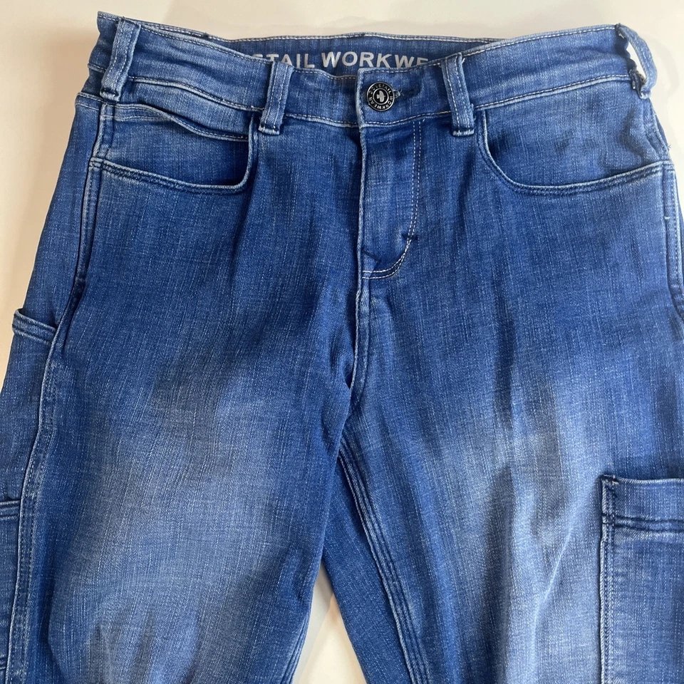 Pantalones de carpintero ajustados de doble frente 6/30 denim Dovetail Workwear para mujer Foto 1 de 4