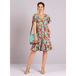 PARSELY & SAGE Flatterblätter Kleid mehrfarbig Gr. XL = 18-20 - Bild 1 von 18