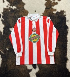 SUNDERLAND 1997 1999 HOME FOOTBALL SHIRT SOCCER JERSEY LONG SLEEVE ASICS Sz L - Picture 1 of 9