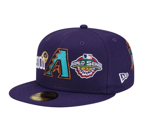ARIZONA DIAMONDBACKS NEW ERA MLB 59FIFTY COUNT THE RINGS PATCH FITTED HAT 7 3/8 Cover