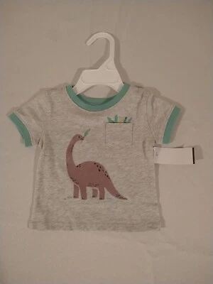 Camisa Jumping Beans Niños Talla 3 Meses Gris Camiseta Dinosaurio Nueva con Etiquetas Foto 1 de 3