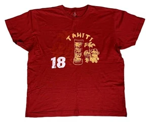 Vintage Foot Locker Tahiti 100% Cotton Red T-Shirt Size XL Made in the USA - Picture 1 of 4