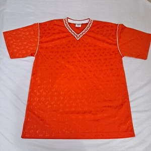 Vintage VKM Venus 90s Soccer Rugby Jersey Shirt Size Large #15 Orange - Picture 1 of 20