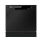 Compact Tabletop Dishwasher 8 Place Settings, 6 Programmes - Black