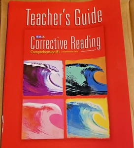 SRA CORRECTIVE READING COMPREHENSION LEVEL B1, TEACHER GUIDE Good Condition - Imagen 1 de 3