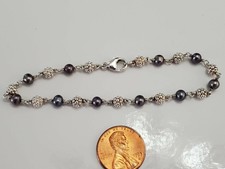 Silver Womans Bracelet Two Tone Sterling
