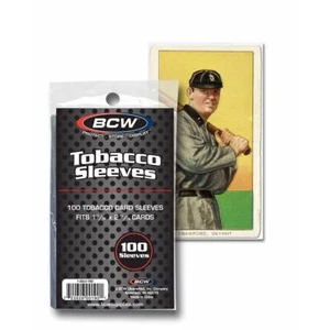 4 packs of 100 (400) BCW 1 ²¹⁄₃₂" x 2 ⅞" Tobacco Card Sleeves - Picture 1 of 2