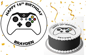Gaming controller XBOX style edible Cake topper icing / wafer Personalised - Picture 1 of 1