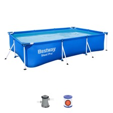 Bestway Steel Pro 9.8ft x 6.6ft x 26in Above Ground Swimming Pool Set with Pump