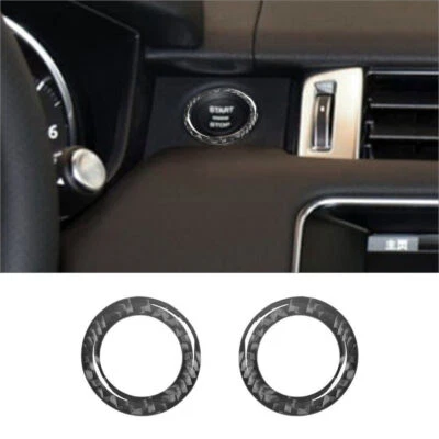 Cubierta de interruptor de caja de encendido y almacenamiento de fibra de carbono para Land Rover Range Rover Foto 1 de 4