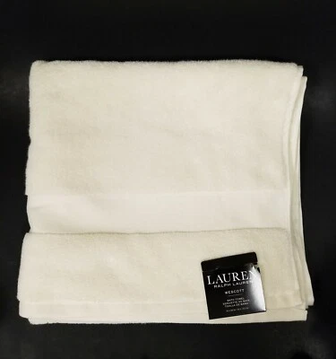 NUEVA TOALLA DE BAÑO RALPH LAUREN WESCOTT LINO CREMA, MARFIL Foto 1 de 4