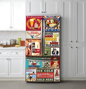 Retro Cerveza Retro Envoltura Etiquetas Vintage Mural Puerta, Nevera Pegatina Refrigerador  - Imagen 1 de 12