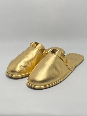 Valentino Garavani罗马耳钉金属皮革拖鞋 — 第 1/4 张图片