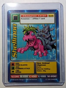 Digimon Card - 1999 (LP) Shellmon BO-09 - Bandai 1st Ed. Vtg - Picture 1 of 2