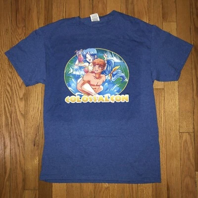Camiseta Azul Colossalcón Talla Adulto Mediana/Pareja Anime Foto 1 de 4