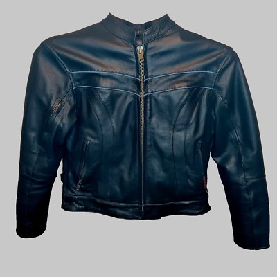 Jaqueta de motociclista feminina HOT LEATHERS tamanho grande forrada de colcha levemente isolada Moto - Imagem 1 de 4