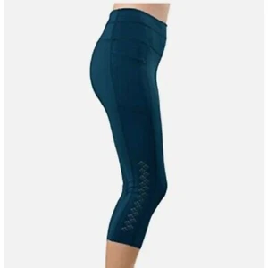 Tangerine Women's High Rise Perforated Capri Leggings w/ Hip Pockets - Size S - Picture 1 of 13