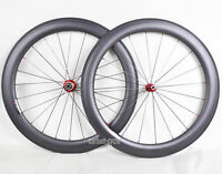 700C 88mm Full Carbon Wheelset Road Bike Clincher Bicycle Wheels Novatec 271 Hub