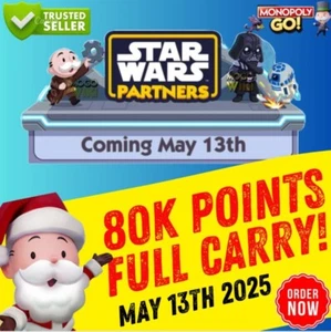 Monopoly PARTNER EVENT GO🍀Star_Wars Partners Full Carry🔥80K Points⚡RUSH 1-4H - Afbeelding 1 van 5